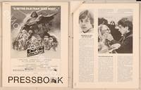 8d199 EMPIRE STRIKES BACK pressbook '80 George Lucas sci-fi classic, cool artwork by Tom Jung!