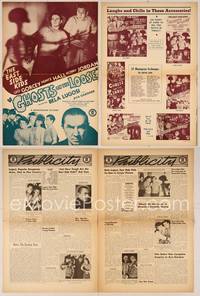 8d201 GHOSTS ON THE LOOSE pressbook '43 images of Bela Lugosi, Sunshine Sammy, East Side Kids!