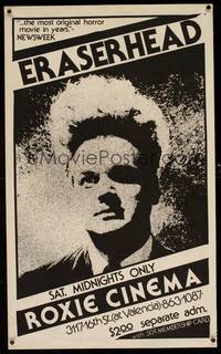 8d176 ERASERHEAD 9x14 special poster '77 David Lynch, Jack Nance, surreal fantasy horror!