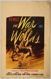 8d020 WAR OF THE WORLDS WC '53 H.G. Wells classic produced by George Pal!