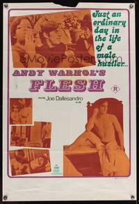 8e042 ANDY WARHOL'S FLESH Aust 1sh '68 naked Joe Dallesandro w/men & women!