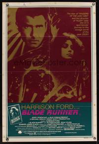 8e047 BLADE RUNNER Aust 1sh '82 Ridley Scott sci-fi classic, art of Harrison Ford by John Alvin!
