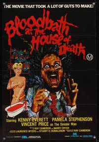 8e048 BLOODBATH AT THE HOUSE OF DEATH Aust 1sh '84 Vincent Price, wacky sexy horror art!