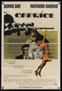 8e054 CAPRICE Aust 1sh '67 pretty Doris Day, Richard Harris, cool sniper image!