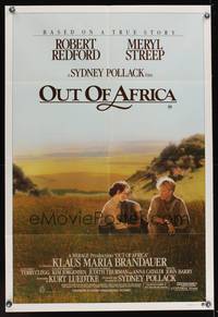 8e081 OUT OF AFRICA Aust 1sh '85 Robert Redford & Meryl Streep, directed by Sydney Pollack!