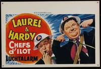 8e111 AIR RAID WARDENS Belgian R70s wacky Stan Laurel & Oliver Hardy in WWII action!