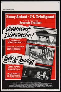 8e136 CONFIDENTIALLY YOURS Belgian '83 Francois Truffaut's Vivement Dimanche, Fanny Ardant!