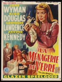 8e161 GLASS MENAGERIE Belgian '50 Jane Wyman thinks she loves Kirk Douglas, Tennessee Williams!