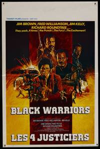 8e202 ONE DOWN, TWO TO GO Belgian '82 art of Fred Williamson, Richard Roundtree, Kelly & Brown!