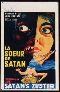 8e221 SATAN'S SISTER Belgian '66 Michael Reeves' La Sorella di Satana, Barbara Steele!