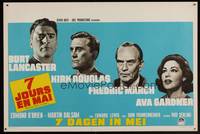8e224 SEVEN DAYS IN MAY Belgian '64 Burt Lancaster, Kirk Douglas, Fredric March & Ava Gardner!