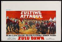 8e259 ZULU DAWN Belgian '79 Burt Lancaster, Peter O'Toole, different art of battle!