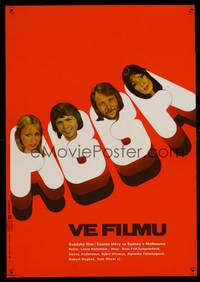 8e011 ABBA: THE MOVIE Czech 11x16 '79 Swedish pop rock, all 4 band members, Dyrynr art!