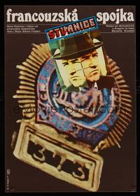 8e019 FRENCH CONNECTION Czech 11x15 '77 Ziegler art of Gene Hackman, directed by William Friedkin!