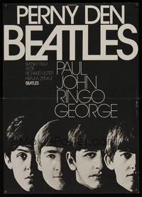 8e020 HARD DAY'S NIGHT Czech 12x16 R78 great image of The Beatles, rock & roll classic!