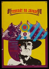 8e028 ONCE UPON A TIME IN THE WEST Czech 11x16 '68 Sergio Leone, cool art by Vajec!