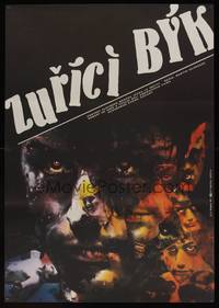 8e008 RAGING BULL Czech 23x33 '87 Martin Scorsese, wild Ziegler art of boxer Robert De Niro!