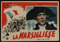 8e290 LA MARSEILLAISE Italian 13x19 pbusta '38 Jean Renoir directed, the French revolution!