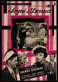 8e416 DREAMS Italian photobusta '60 Ingmar Bergman, Eva Dahlbeck, Harriet Andersson!