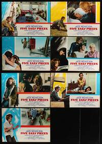 8e360 FIVE EASY PIECES 7 Ital/Eng photobustas '70 Jack Nicholson, Karen Black, directed by Rafelson