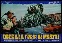8e424 GODZILLA VS. THE SMOG MONSTER Italian photobusta '71 Gojira tai Hedora, Toho sci-fi!