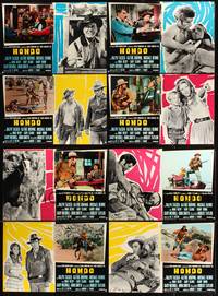 8e349 HONDO & THE APACHES 8 Italian photobustas '67 Ralph Taeger, Kathie Browne, Noah Beery!