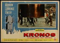 8e434 KRONOS Italian photobusta '57 horrifying world-destroying monster, conqueror of universe!