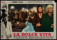 8e436 LA DOLCE VITA Italian photobusta R64 Federico Fellini, Marcello Mastroianni, Anouk Aimee!