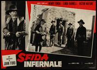 8e451 MY DARLING CLEMENTINE Italian photobusta R60s John Ford, Henry Fonda, Victor Mature!