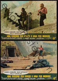 8e395 REASON TO LIVE, A REASON TO DIE 2 Italian photobustas '72 cool images of James Coburn!