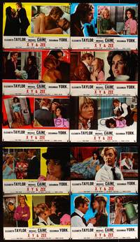 8e334 X Y & ZEE 10 Eng/Ital Italian photobustas '71 Elizabeth Taylor, Michael Caine, Susannah York!