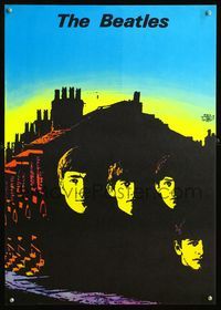8e495 BEATLES Polish 19x27 '80s great different art of John, Paul, George & Ringo!