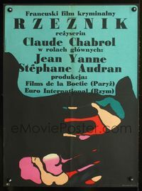 8e529 BUTCHER Polish 23x31 '71 Claude Chabrol's Le Boucher, Marek Mosinski art!