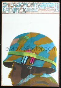8e639 RAGE Polish 23x33 '74 wild Sawka art of soldier with people strapped to helmet!