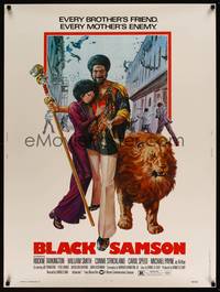 8f408 BLACK SAMSON 30x40 '74 Charles Bail, Rockne Tarkinton, wild blaxploitation image!