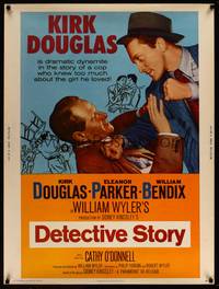 8f414 DETECTIVE STORY 30x40 R60 William Wyler, Kirk Douglas can't forgive Eleanor Parker!