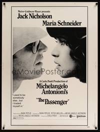8f444 PASSENGER 30x40 '75 Michelangelo Antonioni, c/u of Jack Nicholson & Maria Schneider!