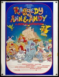 8f447 RAGGEDY ANN & ANDY 30x40 '77 A Musical Adventure, cartoon artwork by Jarg!