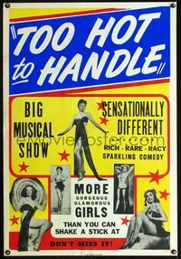 8f040 TOO HOT TO HANDLE 1sh '40s more gorgeous glamorous girls than you can shake a stick at!