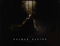 8f190 BATMAN BEGINS DS teaser British quad '05 great image of Christian Bale in the batcave!