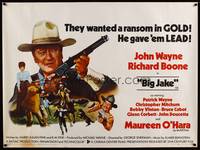 8f193 BIG JAKE British quad '71 Richard Boone wanted gold but John Wayne gave him lead instead!