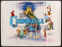 8f201 CINDERELLA British quad R76 Walt Disney classic romantic musical fantasy cartoon!