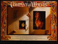 8f203 COMPANY OF WOLVES British quad '85 Angela Lansbury, wild werewolf image!
