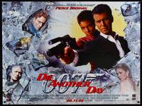 8f209 DIE ANOTHER DAY DS advance British quad '02 Pierce Brosnan as James Bond & Halle Berry!
