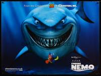 8f218 FINDING NEMO teaser British quad '03 best Disney & Pixar animated fish movie, Bruce!
