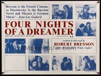 8f222 FOUR NIGHTS OF A DREAMER British quad '79 Robert Bresson's Quatre Nuits d'un Reveur!