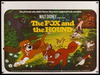 8f223 FOX & THE HOUND British quad '81 2 friends who didn't know they were supposed to be enemies!
