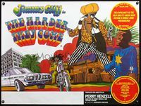 8f232 HARDER THEY COME British quad R77 Jimmy Cliff, Jamaican reggae music, really cool art!