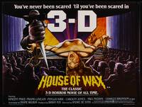 8f240 HOUSE OF WAX British quad R82 Vincent Price, Charles Bronson, art of sexy girl!