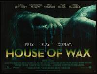 8f239 HOUSE OF WAX DS British quad '05 Elisha Cuthbert, wild art, prey, slay display!